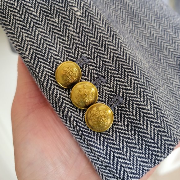 NWT J. Crew Dalton Blazer Italian Cotton/Linen Herringbone 0 - Picture 6 of 13